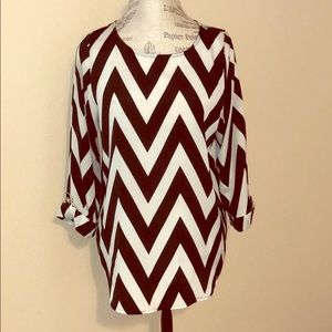Chevron Tunic Top by Dina Be at Francesca’s